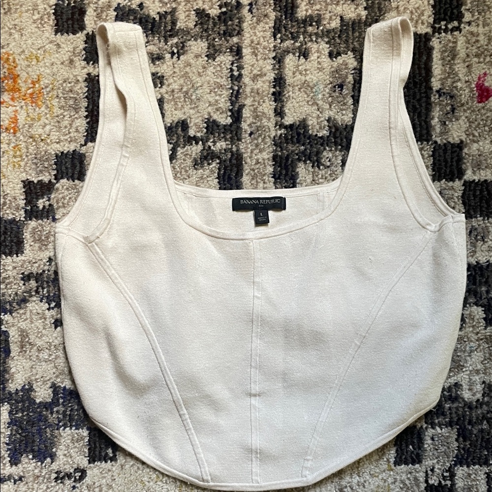 Banana Republic Off-White Tank Top